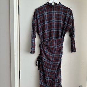 New Revival Plaid Wrap Dress